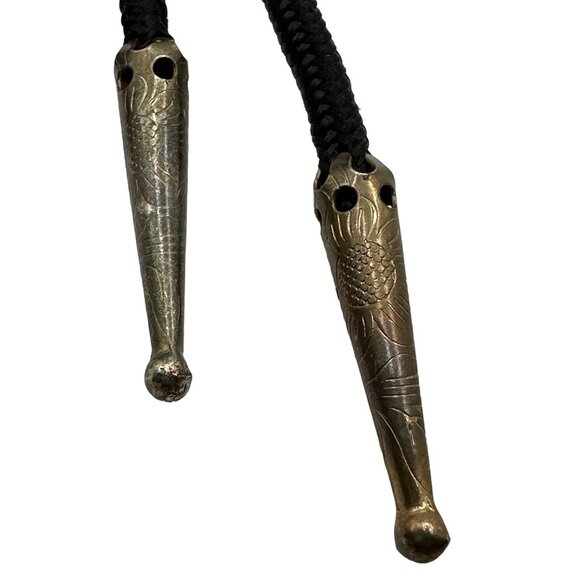 Kids Quarter Horse Head Bolo Tie Vintage Brassy Gold 26" Western - Picture 4 of 10